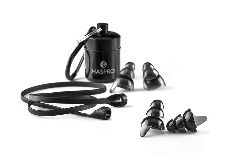Black Haspro Pure Music Ear Plugs,Musicians Earplugs Advanced Membrane Acoustic Filter Two Sizes Small & Regular