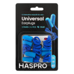 HASPRO 3P-C – Piankowe zatyczki przeciwhałasowe 38 dB ze sznurkiem, 3 pary