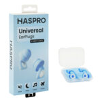 HASPRO Universal - zatyczki przeciwhałasowe do uszu, uniwersalne - niebieskie, SNR 29 dB