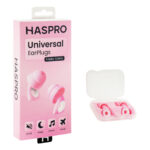 HASPRO Universal - zatyczki przeciwhałasowe do uszu, uniwersalne - różowe, SNR 29 dB