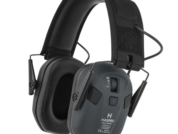 Haspro DEFENCE – Professional active hearing protection earmuffs for shooters and hunters, SNR 31 dB